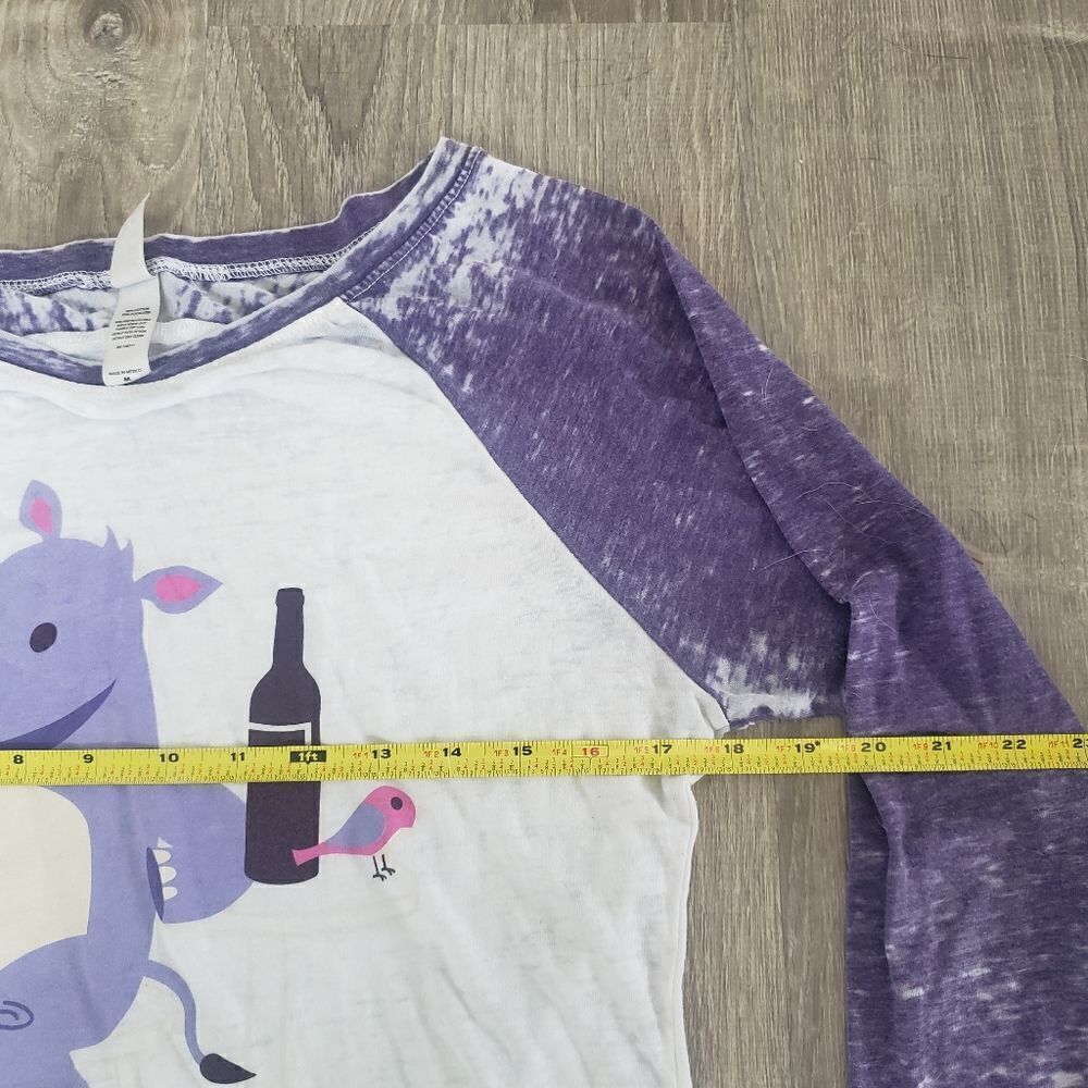Duck Company Wineocerus San Antonio Zoo Graphic Long Sleeve Baseball T Shirt M - Picture 6 of 7